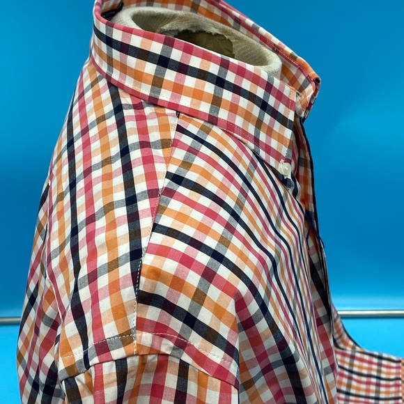 PGA Men’s Multicolor Plaid Button Down Cotton Shirt Size XL - Picture 5 of 12
